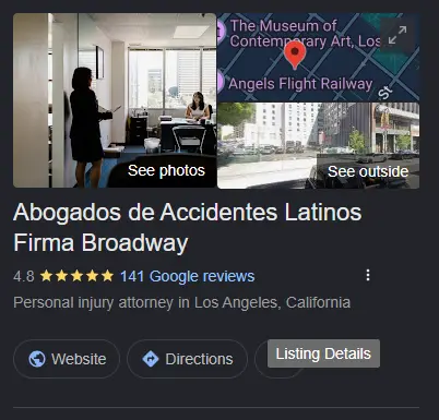 Abogados de Accidentes latinos Firma Broadway Los Angeles