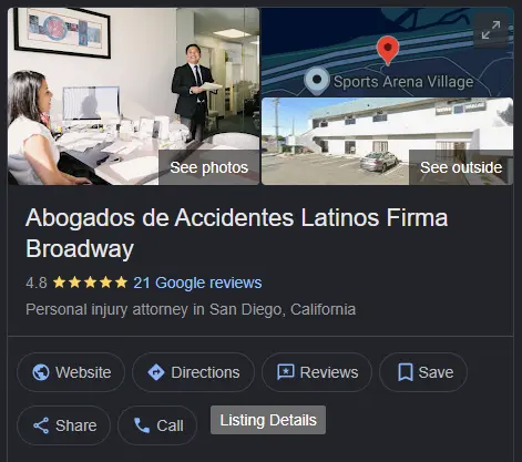Abogados de Accidentes latinos Firma Broadway San Diego