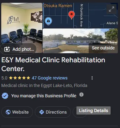 E&Y Medical Clinic — perfil del negocio en Google
